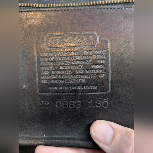 Vintage 80s Coach Black Shoulder Bag - Picture 2 of 8